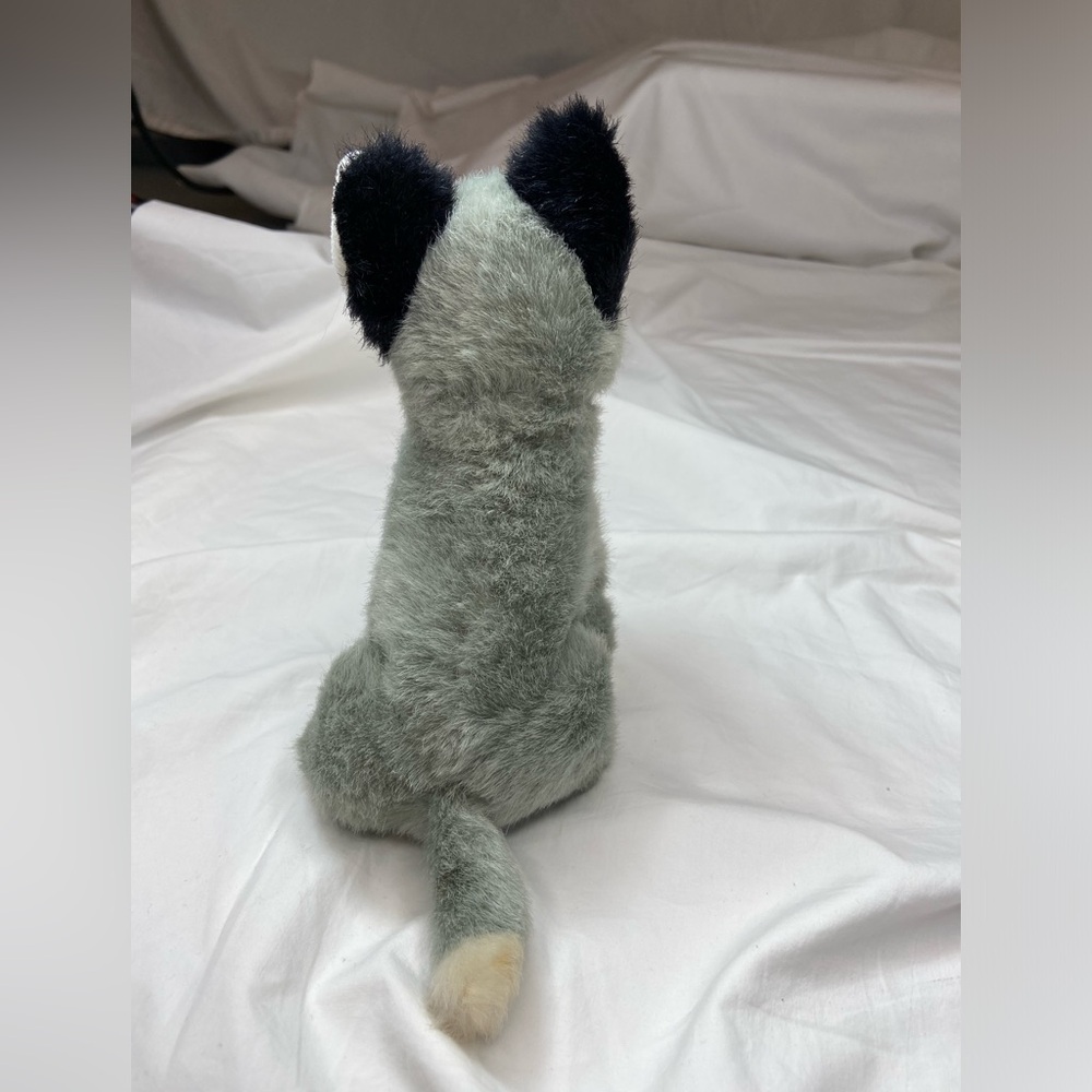 Siberian Husky Puppy Stuffed Plush Grey and Cream Animal - Picture 3 of 9